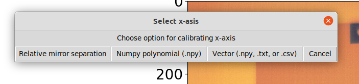 HSTI viewer calibrated x-axis